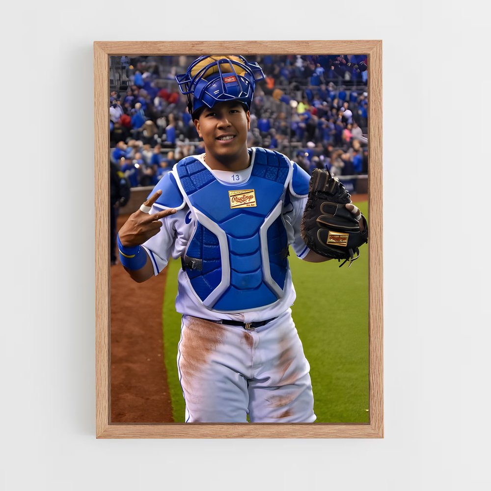 Poster Salvador Perez – affiche Baseball (vue 4)
